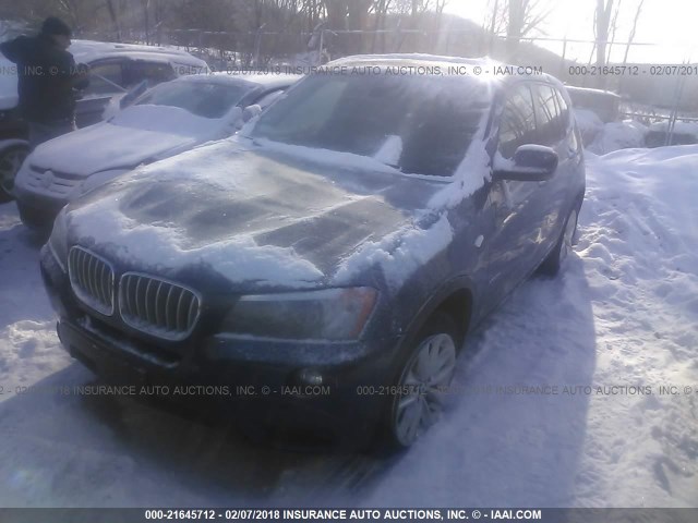 5UXWX9C51D0D04320 - 2013 BMW X3 XDRIVE28I BLACK photo 2