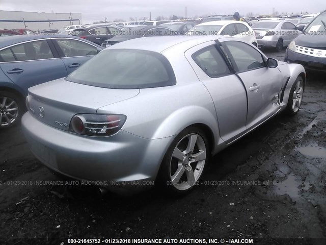 JM1FE17N740105384 - 2004 MAZDA RX8 SILVER photo 4