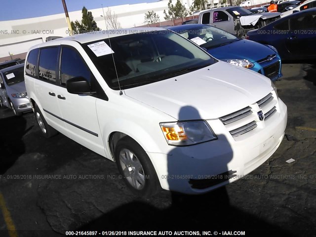 2D8HN44H78R746556 - 2008 DODGE GRAND CARAVAN SE WHITE photo 1