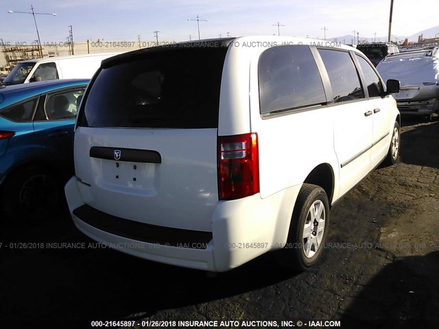 2D8HN44H78R746556 - 2008 DODGE GRAND CARAVAN SE WHITE photo 4