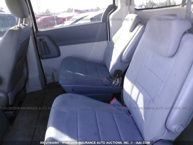 2D8HN44H78R746556 - 2008 DODGE GRAND CARAVAN SE WHITE photo 8