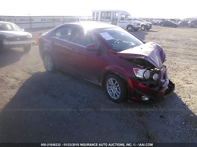 1G1JC5SH9F4148573 - 2015 CHEVROLET SONIC LT MAROON photo 1