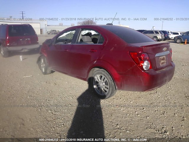 1G1JC5SH9F4148573 - 2015 CHEVROLET SONIC LT MAROON photo 3