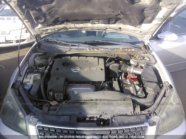 1N4AL11D55C955410 - 2005 NISSAN ALTIMA S/SL SILVER photo 10