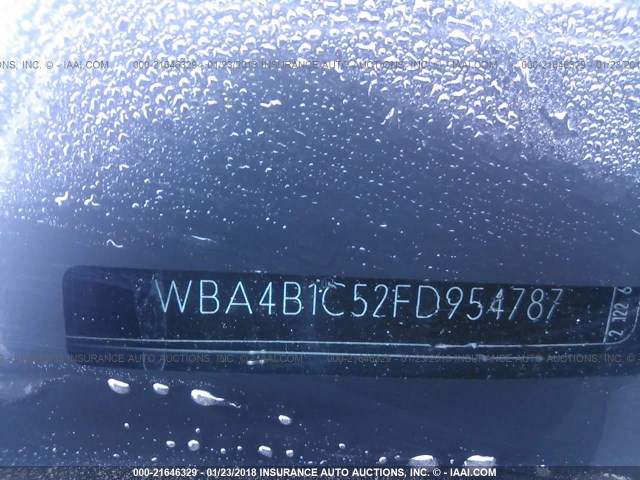 WBA4B1C52FD954787 - 2015 BMW 435 I/GRAN COUPE BLACK photo 9