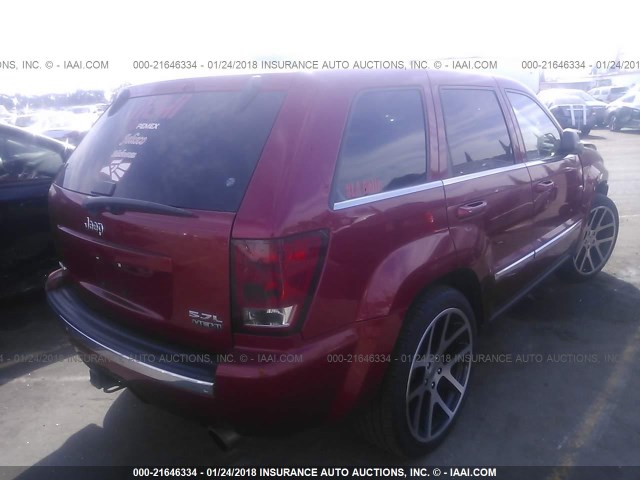 1J4HS58216C254351 - 2006 JEEP GRAND CHEROKEE LIMITED RED photo 4