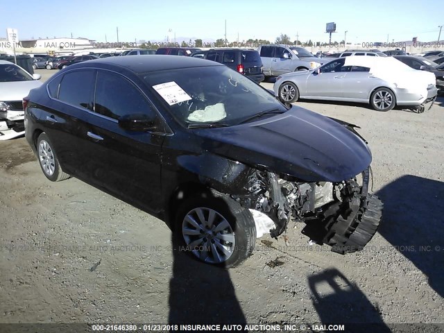 3N1AB7AP7HY353424 - 2017 NISSAN SENTRA S/SV/SR/SL BLACK photo 1