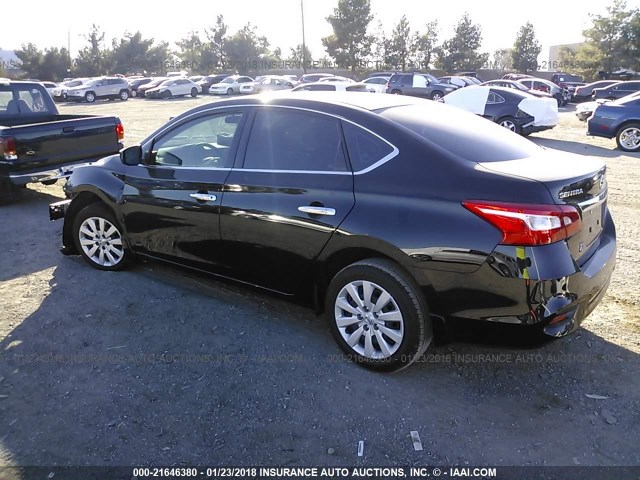 3N1AB7AP7HY353424 - 2017 NISSAN SENTRA S/SV/SR/SL BLACK photo 3