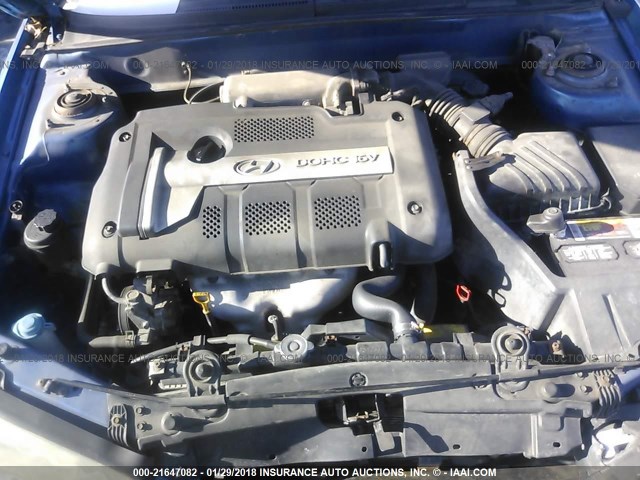 KMHDN46D64U830299 - 2004 HYUNDAI ELANTRA GLS/GT BLUE photo 10