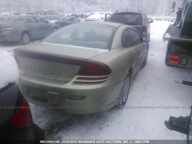 4B3AG42H21E078584 - 2001 DODGE STRATUS SE BEIGE photo 4