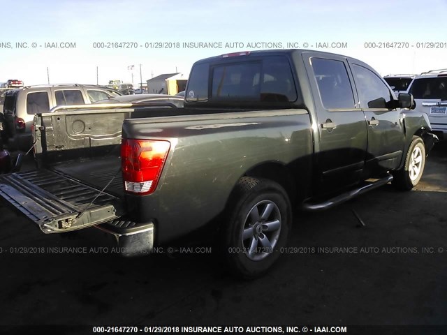 1N6BA07D88N328616 - 2008 NISSAN TITAN XE/SE/LE GREEN photo 4