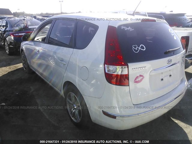 KMHDB8AE6AU072797 - 2010 HYUNDAI ELANTRA TOURING GLS WHITE photo 3