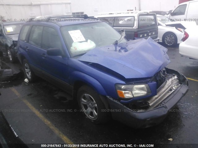 JF1SG63624H744655 - 2004 SUBARU FORESTER 2.5X BLUE photo 1