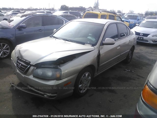 KMHDN46D86U364118 - 2006 HYUNDAI ELANTRA GLS/GT/LIMITED TAN photo 2