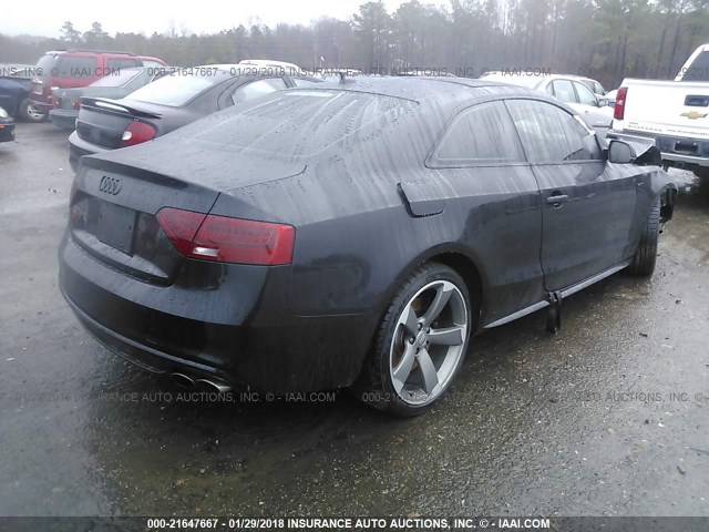 WAUVGAFR1EA030877 - 2014 AUDI S5 PRESTIGE BLACK photo 4