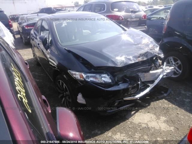 19XFB2F96EE216021 - 2014 HONDA CIVIC EXL 黑色 照片 1