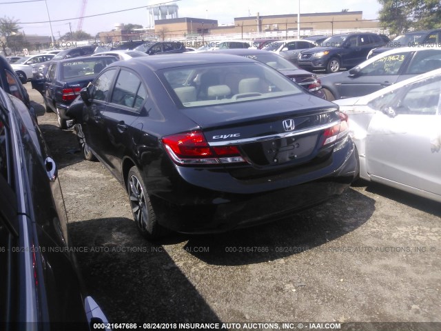 19XFB2F96EE216021 - 2014 HONDA CIVIC EXL 黑色 照片 3