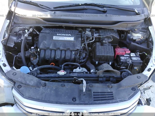 JHMZE2H76AS012339 - 2010 HONDA INSIGHT EX SILVER photo 10