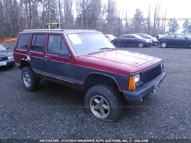 1J4FJ28S0ML632469 - 1991 JEEP CHEROKEE RED photo 1