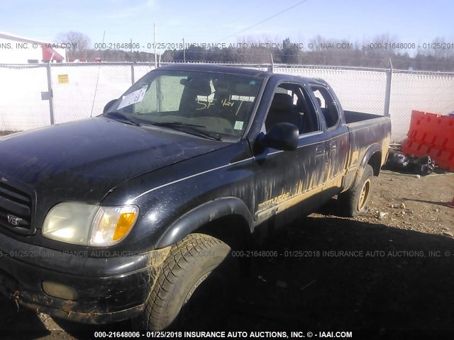 5TBBT48162S222264 - 2002 TOYOTA TUNDRA ACCESS CAB LIMITED BLACK photo 6