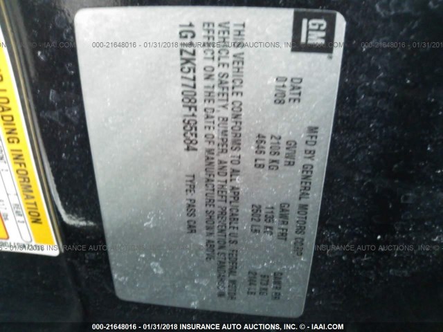 1G1ZK57708F195584 - 2008 CHEVROLET MALIBU LTZ 黑色 照片 9