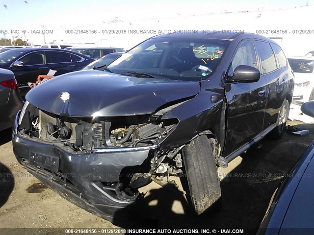 5N1AR2MN3DC632759 - 2013 NISSAN PATHFINDER S/SV/SL/PLATINUM 灰色 照片 2