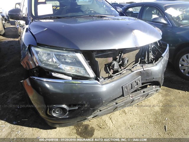 5N1AR2MN3DC632759 - 2013 NISSAN PATHFINDER S/SV/SL/PLATINUM GRAY photo 6