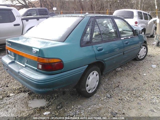 1FARP14J2RW262503 - 1994 FORD ESCORT LX/SPORT BLUE photo 4