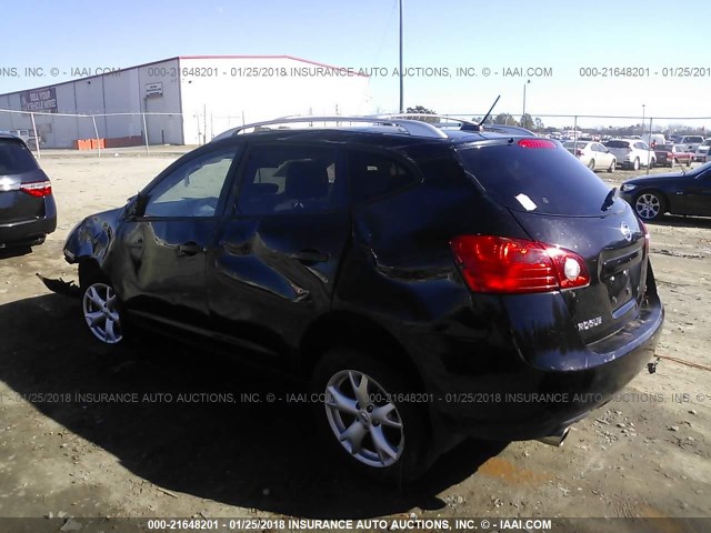 JN8AS58T49W048626 - 2009 NISSAN ROGUE S/SL BLACK photo 3