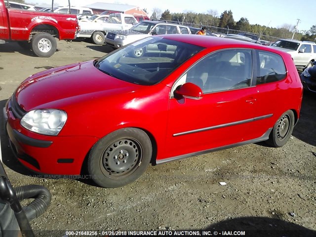 WVWAB71K48W343071 - 2008 VOLKSWAGEN RABBIT RED photo 2