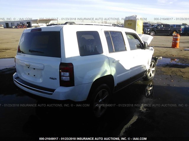 1C4NJPFA5GD727679 - 2016 JEEP PATRIOT LATITUDE WHITE photo 4