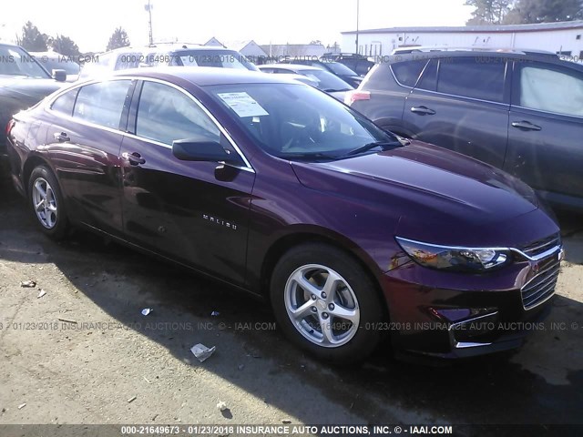 1G1ZB5STXGF188211 - 2016 CHEVROLET MALIBU LS 勃艮第红 照片 1