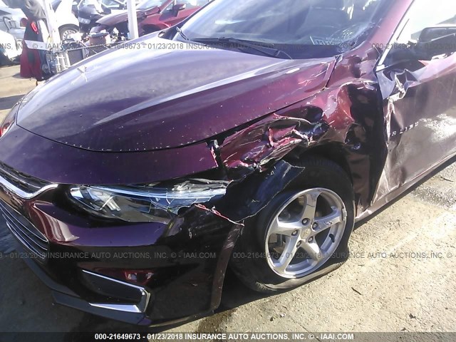 1G1ZB5STXGF188211 - 2016 CHEVROLET MALIBU LS 勃艮第红 照片 6