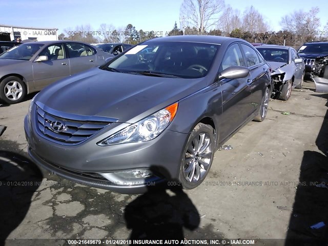 5NPEC4AC0CH339166 - 2012 HYUNDAI SONATA SE/LIMITED GRAY photo 2