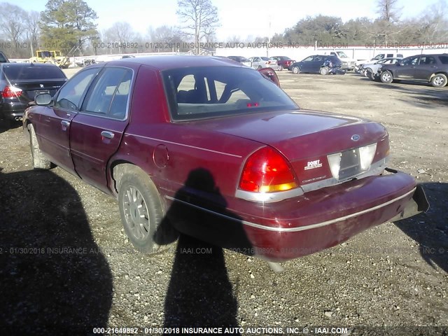 2FAFP74W43X104869 - 2003 FORD CROWN VICTORIA LX RED photo 3