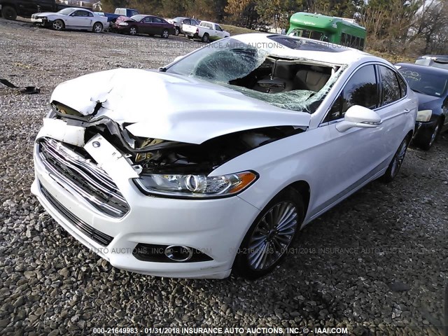 3FA6P0K95FR268512 - 2015 FORD FUSION TITANIUM WHITE photo 2