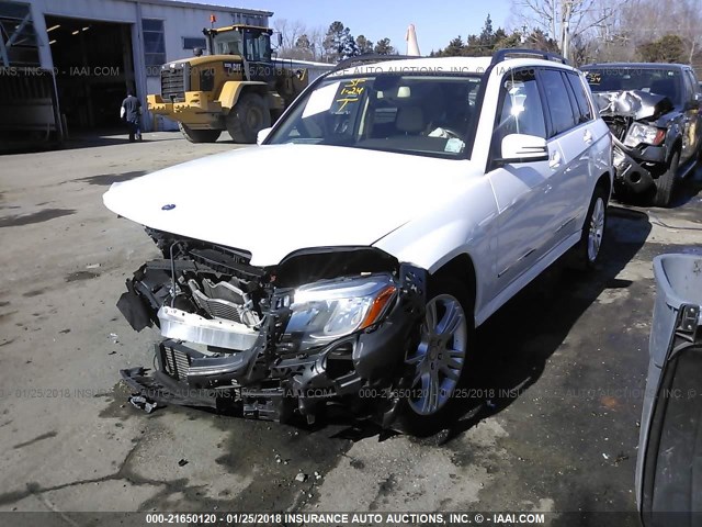 WDCGG0EB3DG126297 - 2013 MERCEDES-BENZ GLK 250 BLUETEC WHITE photo 2