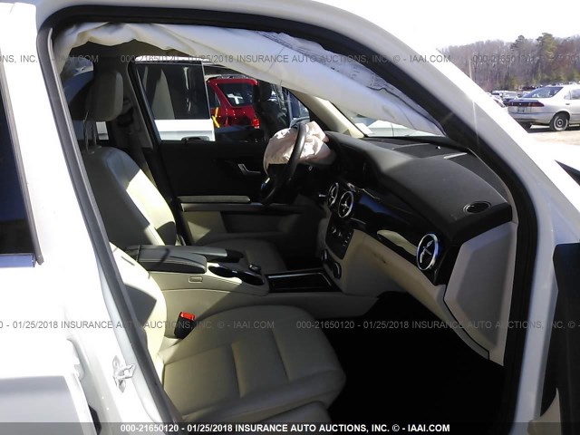 WDCGG0EB3DG126297 - 2013 MERCEDES-BENZ GLK 250 BLUETEC WHITE photo 5