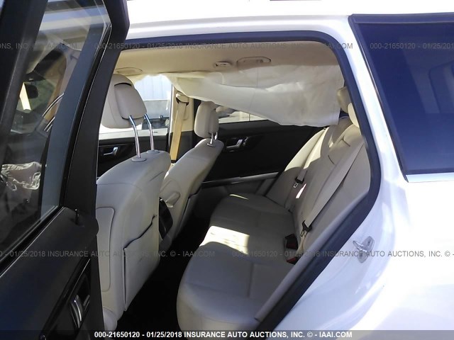 WDCGG0EB3DG126297 - 2013 MERCEDES-BENZ GLK 250 BLUETEC WHITE photo 8