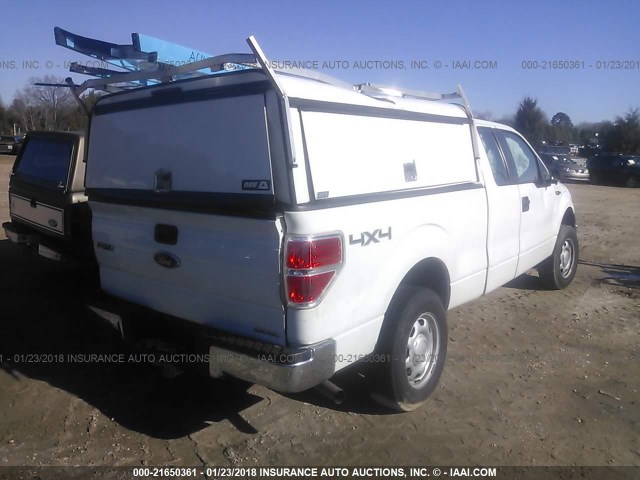 1FTEX1EM3CFA55353 - 2012 FORD F150 SUPER CAB WHITE photo 4