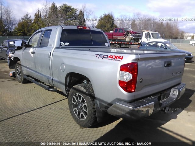5TFUY5F13EX341396 - 2014 TOYOTA TUNDRA DOUBLE CAB SR/SR5 SILVER photo 3