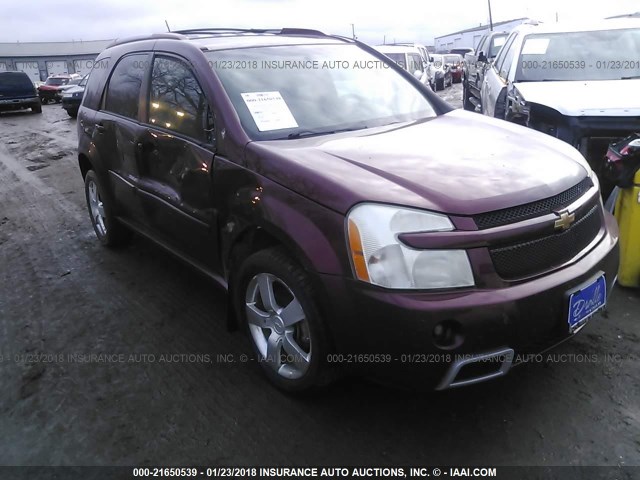 2CNDL937386338691 - 2008 CHEVROLET EQUINOX SPORT MAROON photo 1