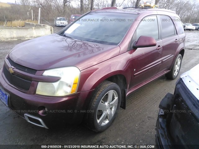 2CNDL937386338691 - 2008 CHEVROLET EQUINOX SPORT MAROON photo 2