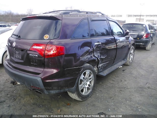 2HNYD28327H544002 - 2007 ACURA MDX TECHNOLOGY MAROON photo 4