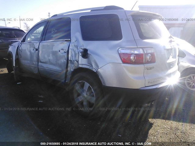 1GKKRSEDXCJ318345 - 2012 GMC ACADIA SLT-2 SILVER photo 3