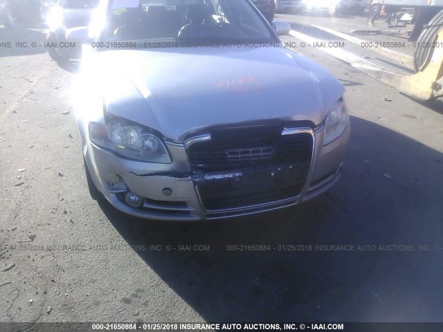 WAUAF78E27A124185 - 2007 AUDI A4 2/TURBO SILVER photo 6