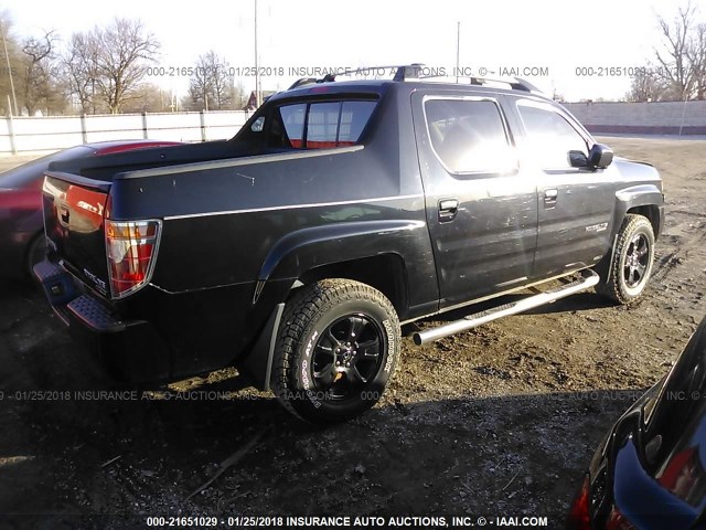 2HJYK16576H550706 - 2006 HONDA RIDGELINE RTL BLACK photo 4