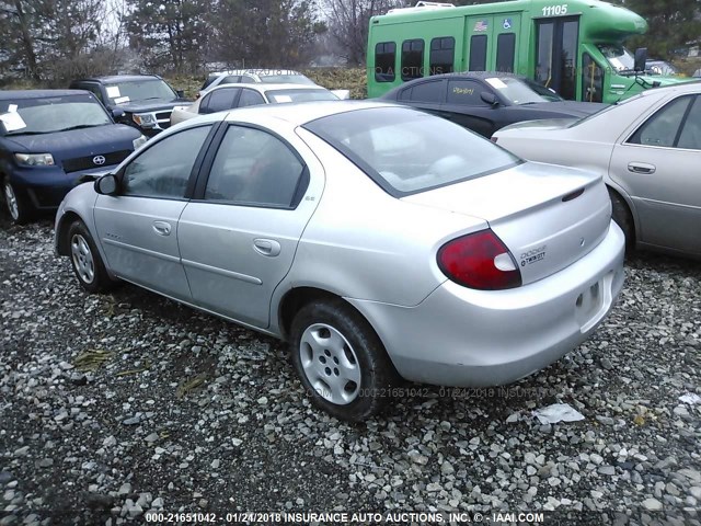 1B3ES46C31D101196 - 2001 DODGE NEON SE/ES SILVER photo 3