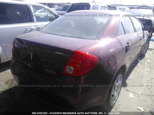 1G2ZG57BX84231827 - 2008 PONTIAC G6 SE MAROON photo 4