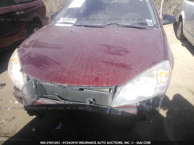 1G2ZG57BX84231827 - 2008 PONTIAC G6 SE MAROON photo 6